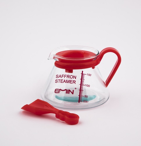 قوری زعفرانی تارا درجه دار (پیمانه دار) قرمز